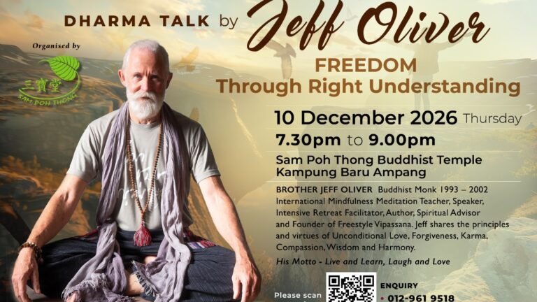 Dharma Talk by Jeff Oliver | Freedom Through Right Understanding